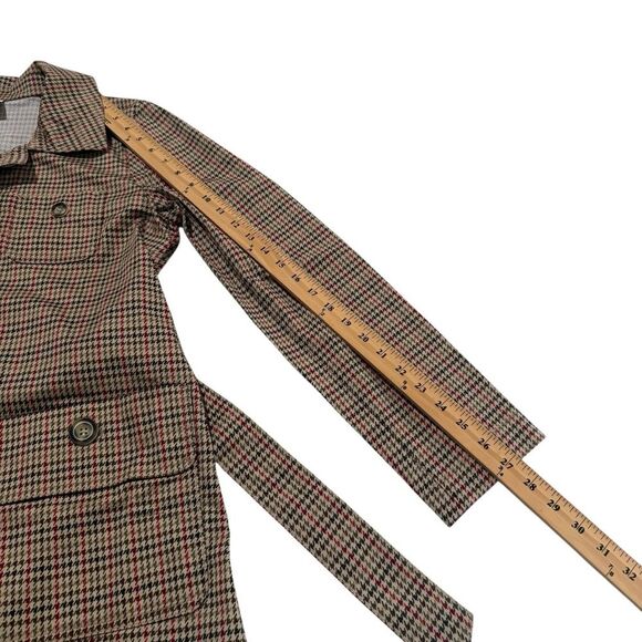 CAbi Houndstooth Sherlock Trench Coat Style# 3734 Sz M Excellent/Near New Sz M - Picture 7 of 12